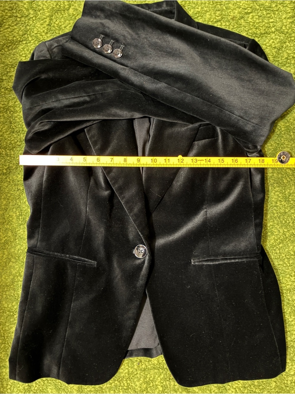 Chico’s Black Velvet Single-Button Blazer - Picture 7 of 10
